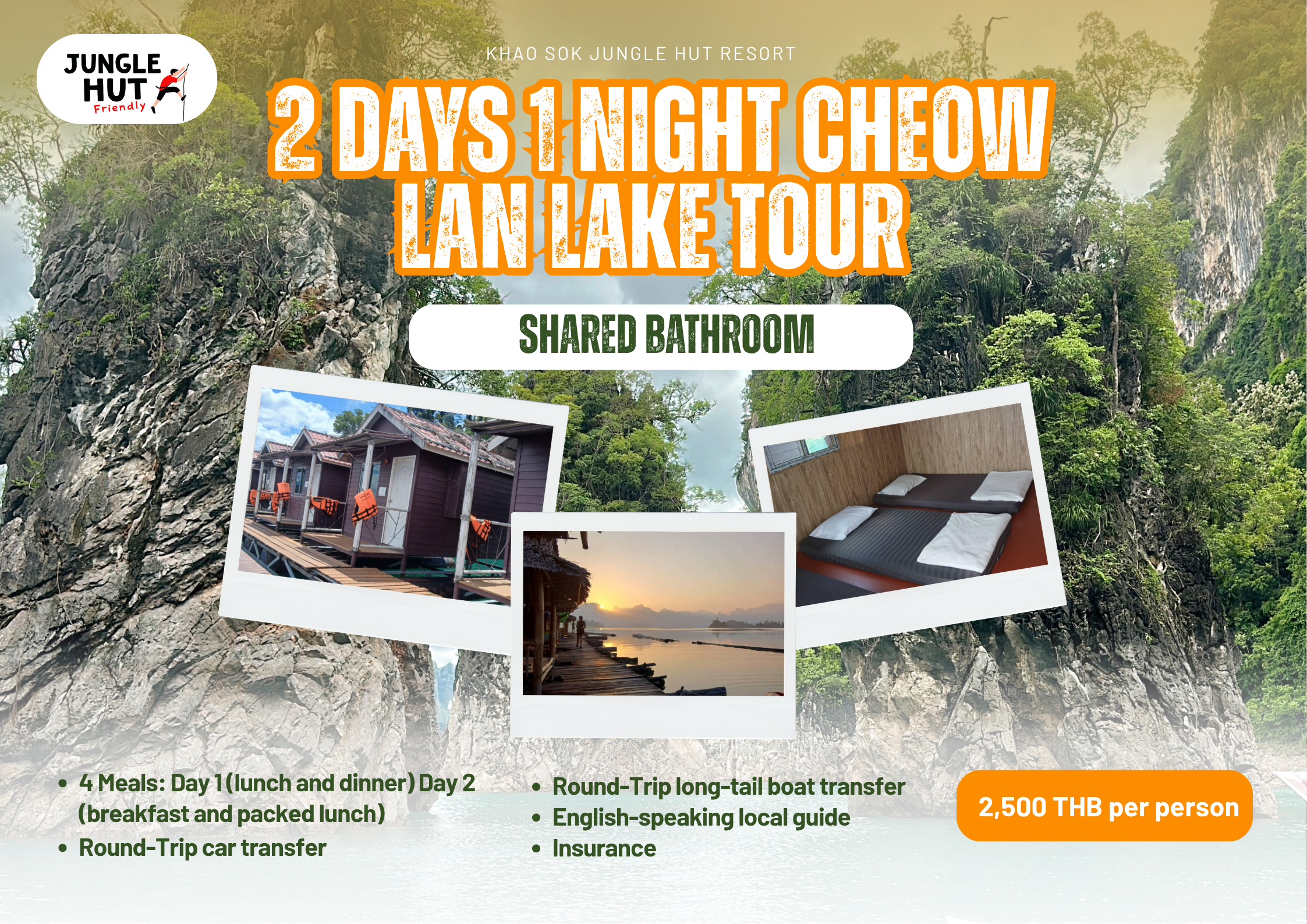 2 Days 1 Night Cheow Lan Lake Tour